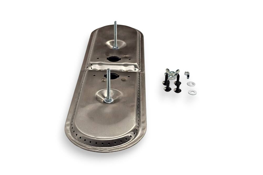 Alt View 1. Music City Metals - Music City Metals - MCM101510225 burner head, ovl twn 2.25, ss, 14.75 x 4.