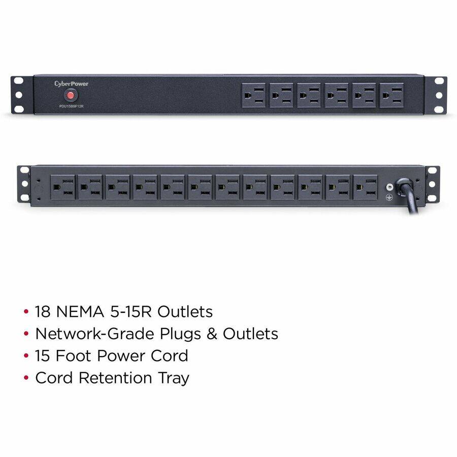 CyberPower PDU15B6F12R 100 125 VAC 15A Basic PDU Black - Best Buy
