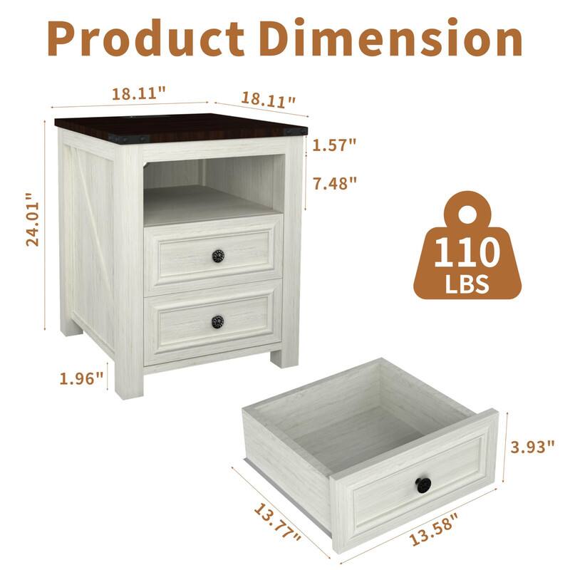 Product Dimension

- Length: 18.11"
- Width: 18.11"
- Height: 24.01"
- Drawer Height: 7.48"
- Drawer Depth: 1.57"
- Weight: 110 LBS
- Drawer Front Thickness: 1.96"
- Drawer Bottom Thickness: 1.57"
- Tray Length: 13.77"
- Tray Width: 13.58"
- Tray Height: 3.93"