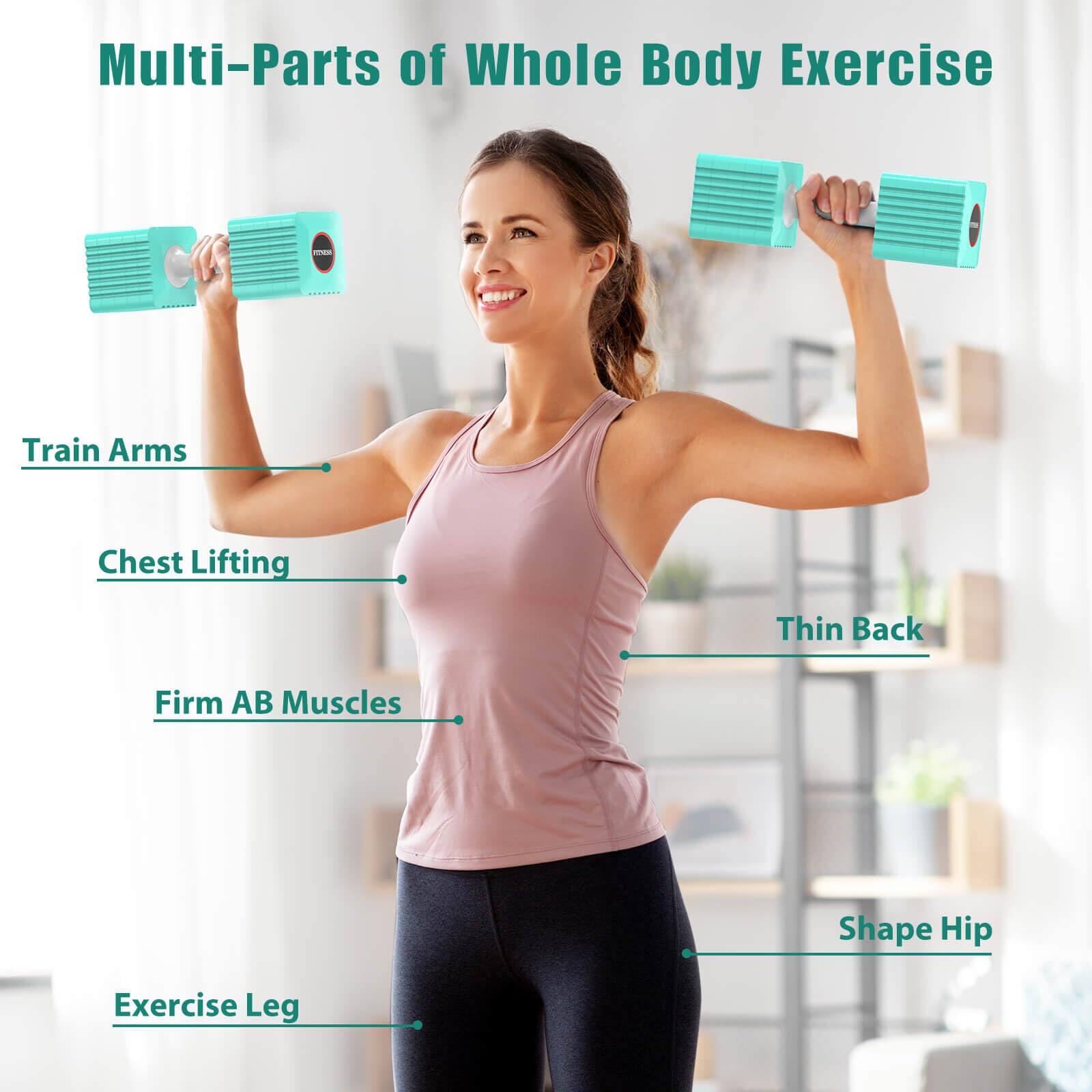 Multi-Parts of Whole Body Exercise

- Train Arms
- Chest Lifting
- Thin Back
- Firm AB Muscles
- Shape Hip
- Exercise Leg