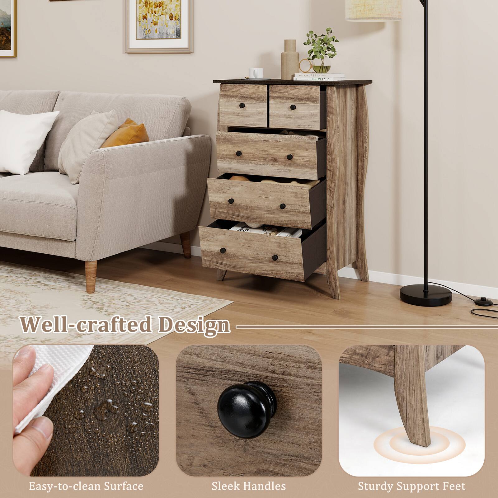 - Well-crafted Design
- Easy-to-clean Surface
- Sleek Handles
- Sturdy Support Feet