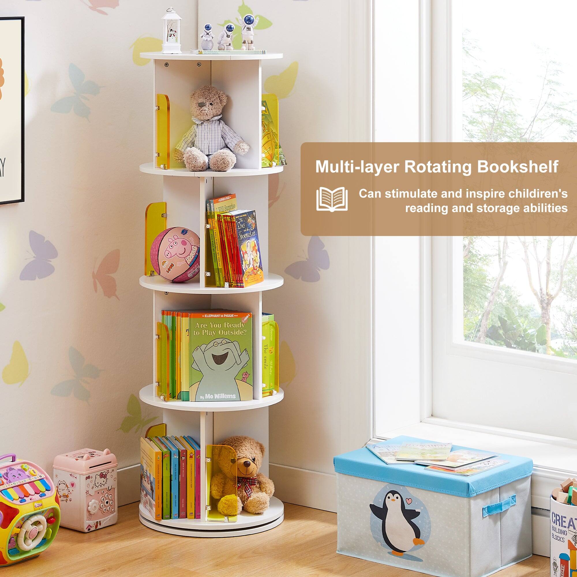 Multi-layer Rotating Bookshelf  
Can stimulate and inspire children's reading and storage abilities