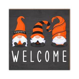 Fan Creations - Oklahoma State Cowboys 10'' x 10'' Welcome Gnomes Sign - Multicolor