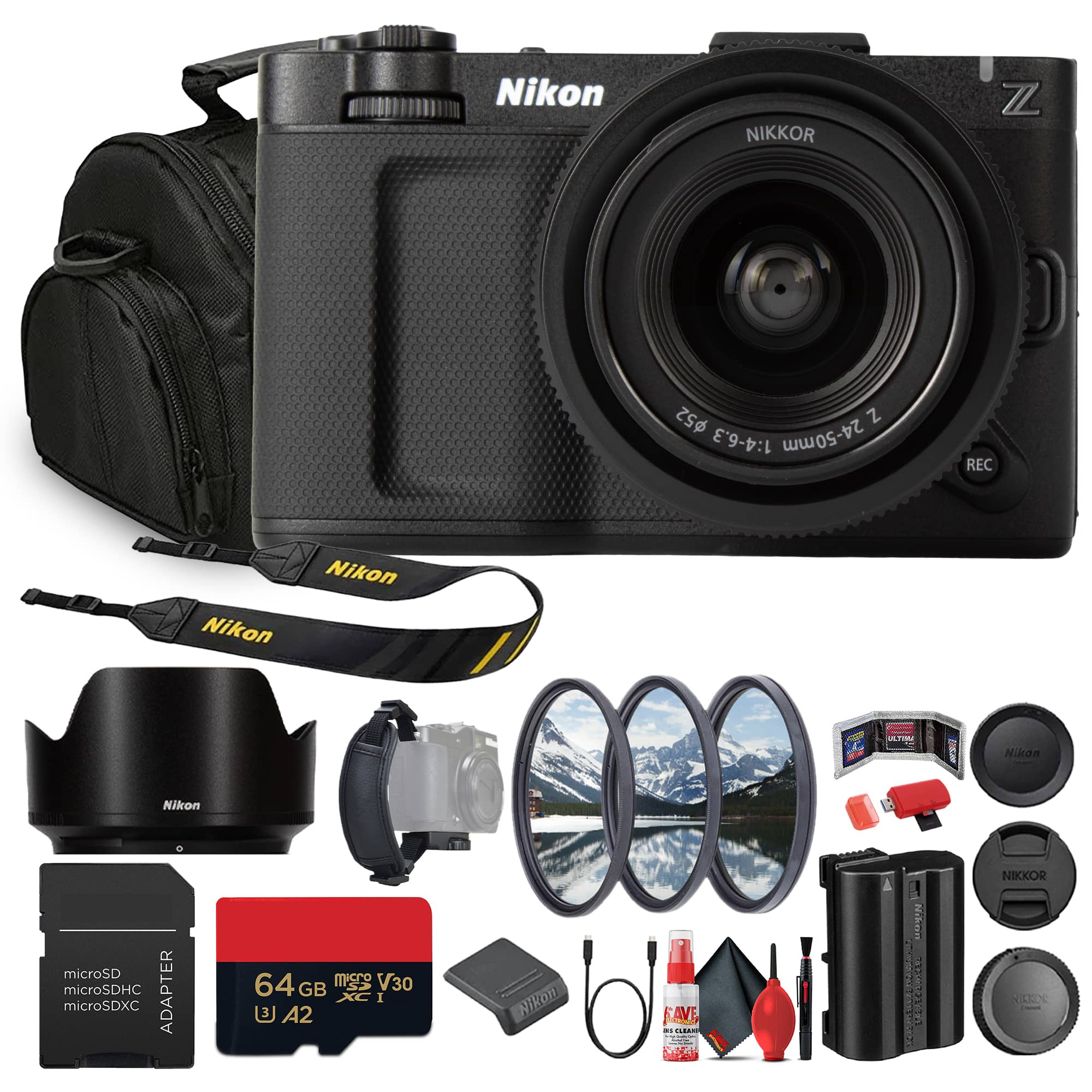 Nikon ZR Full frame Mirrorless Cinema Camera 24 50mm Zoom Lens Kit
