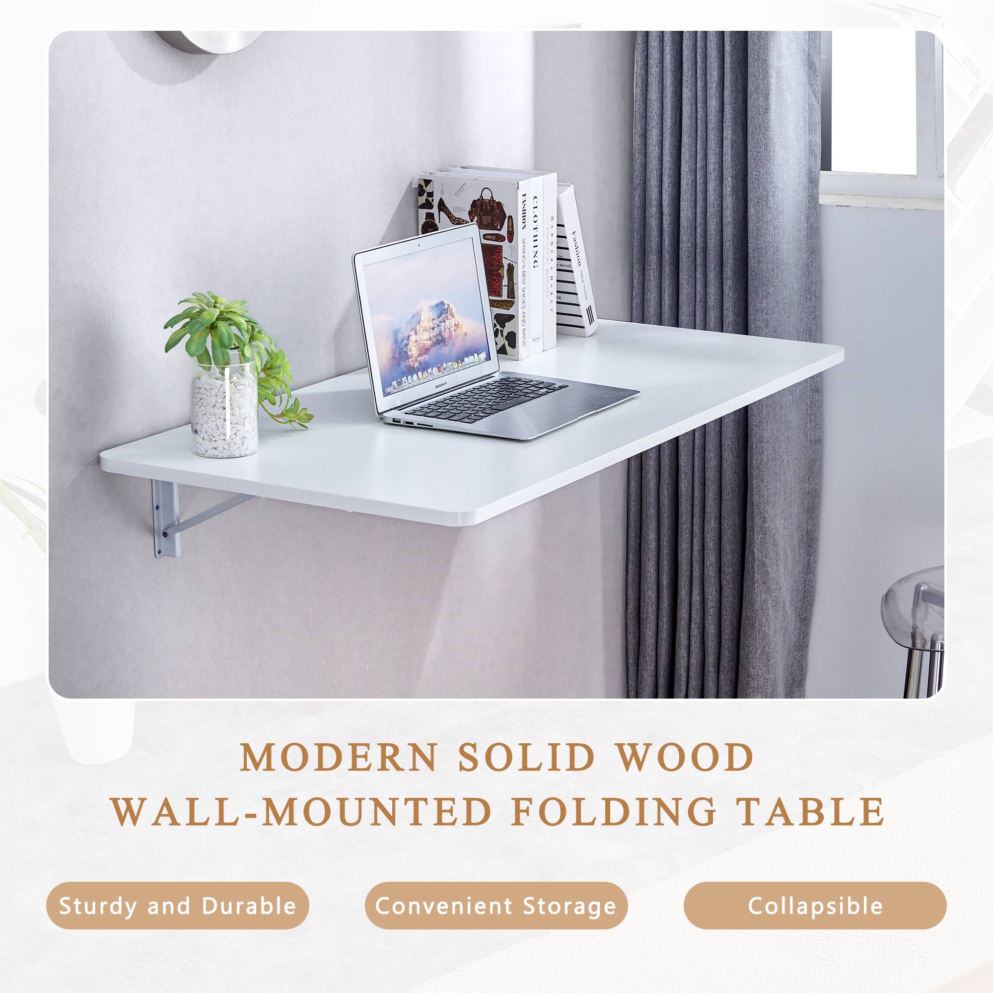 MODERN SOLID WOOD WALL-MOUNTED FOLDING TABLE

Sturdy and Durable
Convenient Storage
Collapsible