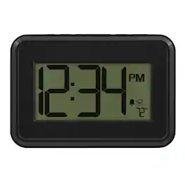 La Crosse Technology - MainStays Basic Wall/Table Digital Clock with Countdown Timer - Black