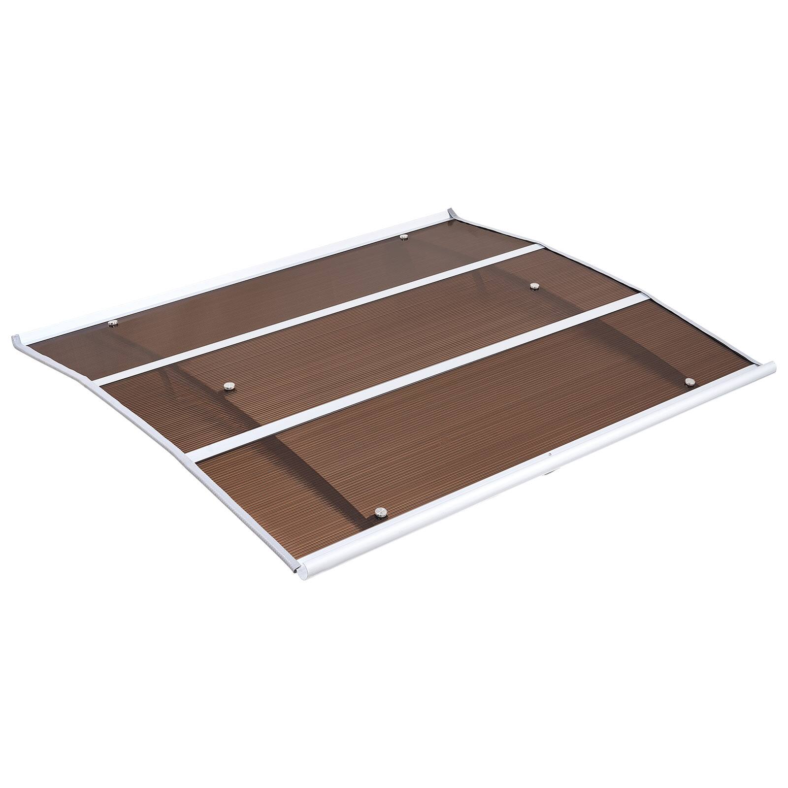 Alt View 5. VEVOR - Awnings for Door Entrance, 37 x 47 in, Exterior Front Door Window Awnings with Drainage & ABS Bracket - Brown.