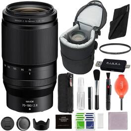Nikon - Nikkor Z 70-180mm f/2.8 Telephoto Zoom Lens for Z Series w/ Advanced Accessory Bundle (Black) | 20120 | 70-180mm - Black