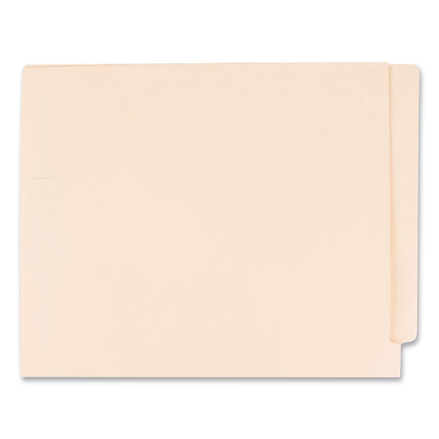 Left. Tops Business Forms - Manila End Tab Folders, 9.5" High-Front, Straight 2-Ply Tabs, Letter Size, Manila, 100/Box.