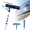 VEVOR - Solar Panel Cleaning Kit, 26 ft, Water Fed Pole Kit with Cleaning Brush, Squeegee, Soap Dispenser, Extendable Aluminum - Silver + Blue