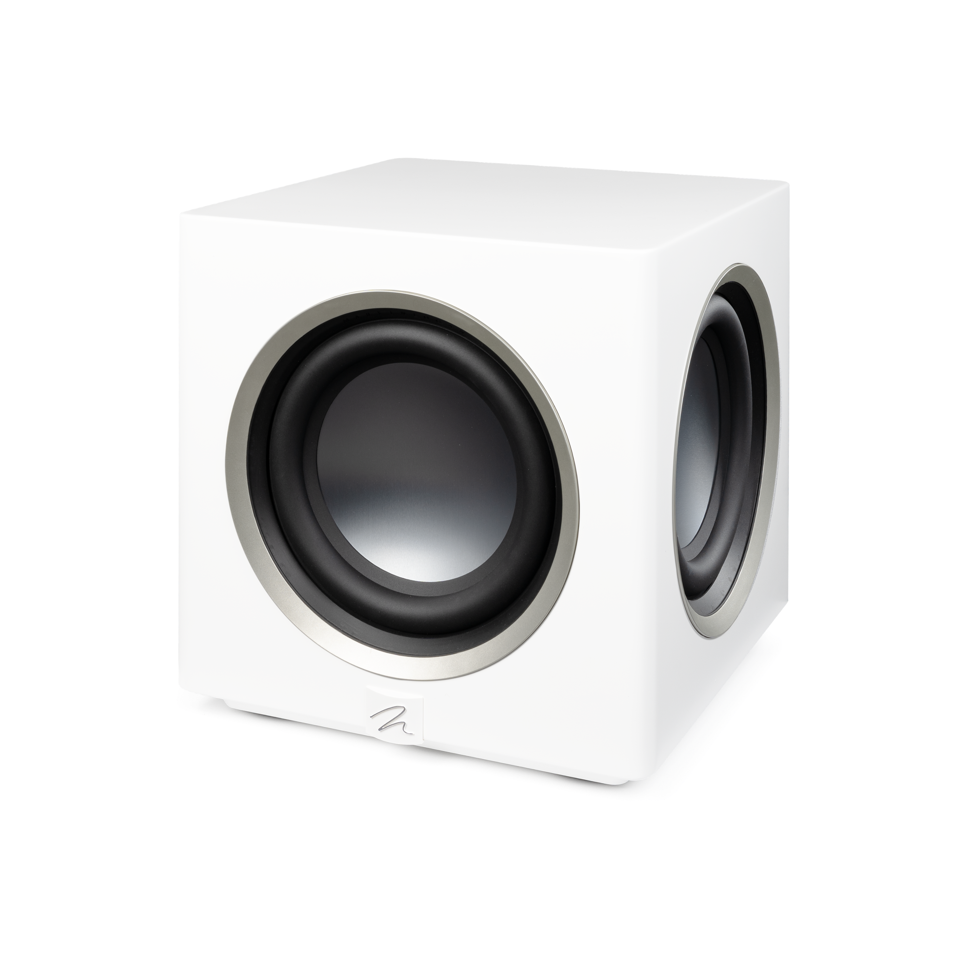 Back. MartinLogan - Abyss 10, 10” Hybrid, Powered Subwoofer, with Magnitude MT-1.6kW Amplifier, Sub Control App, and Wireless Built-In - Satin White.