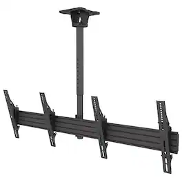 Kanto - Menu Board Ceiling Mount System with Tilting Arms for 40" - 60" TVs, 2 Screens - Black
