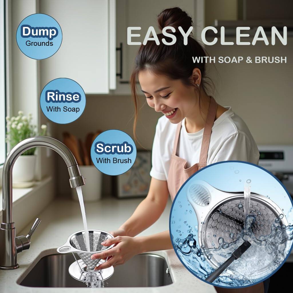 EASY CLEAN WITH SOAP & BRUSH

- Dump Grounds
- Rinse With Soap
- Scrub With Brush