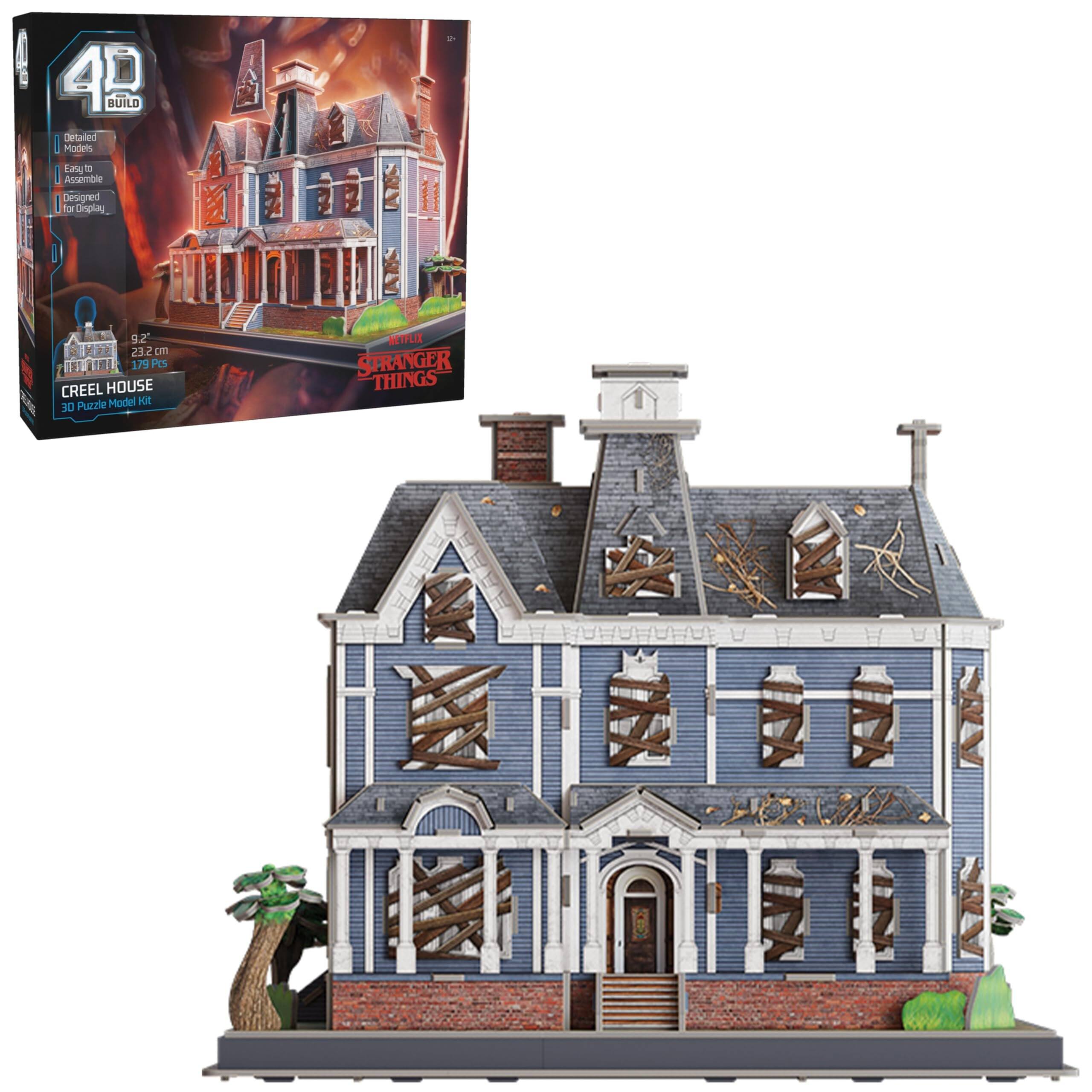 4D Build Stranger Things Creel House 3D Puzzle Kit with Stand, 179 ...