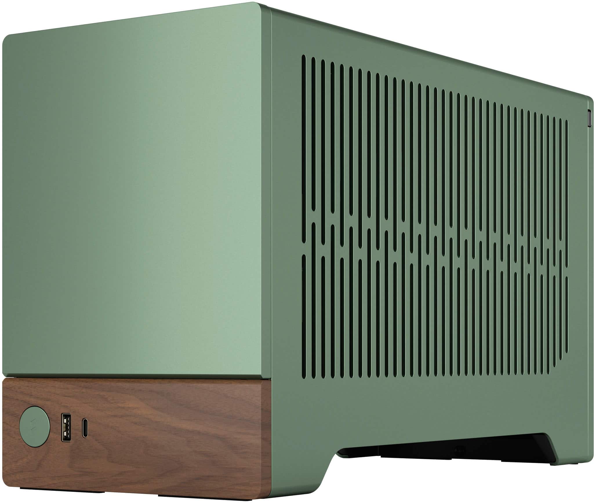 Alt View 11. Fractal Design - Terra Jade Mini-ITX Small Form Factor PC Case with PCIe 4.0 Riser - Jade.