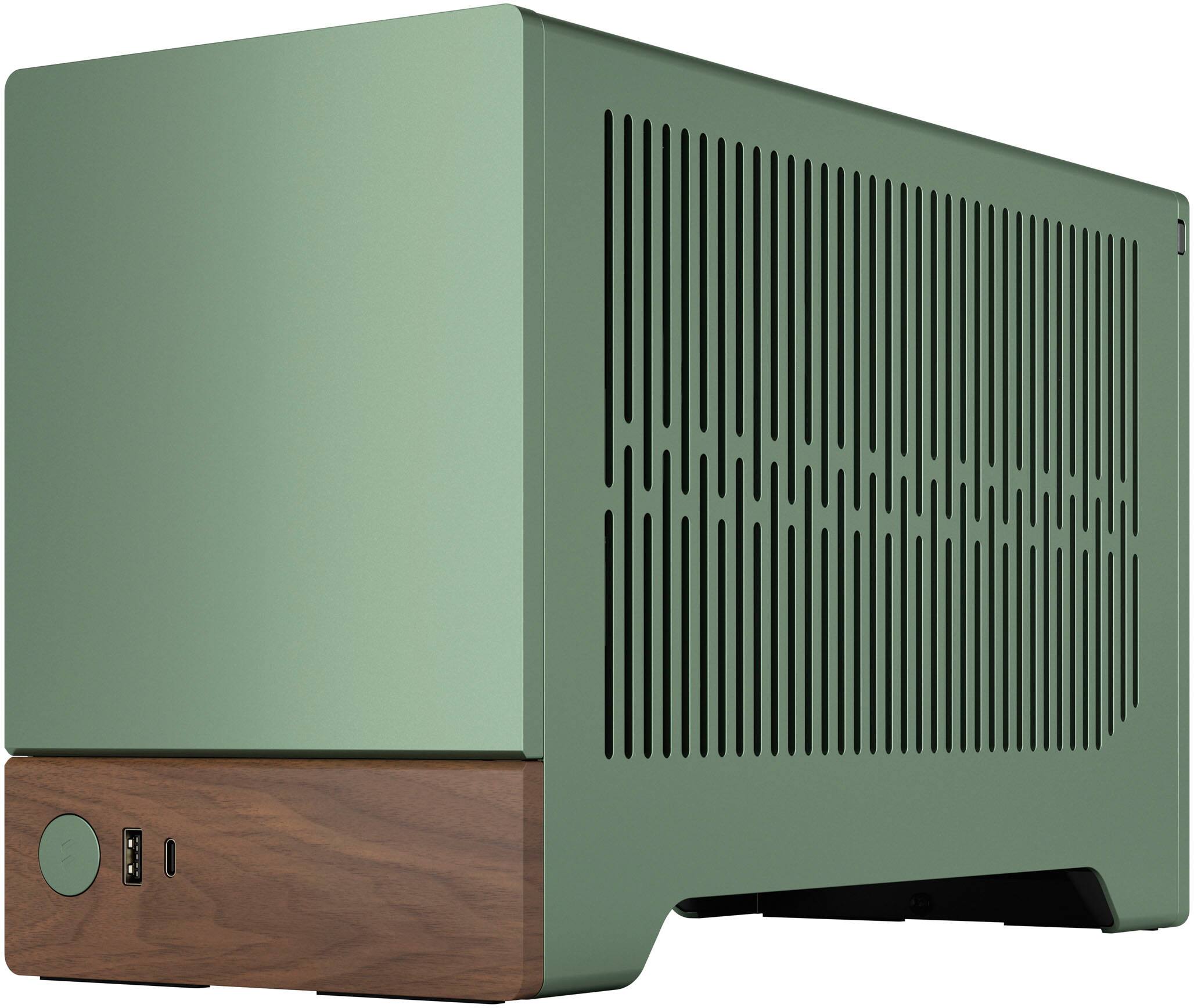Alt View 11. Fractal Design - Terra Jade Mini-ITX Small Form Factor PC Case with PCIe 4.0 Riser - Jade.