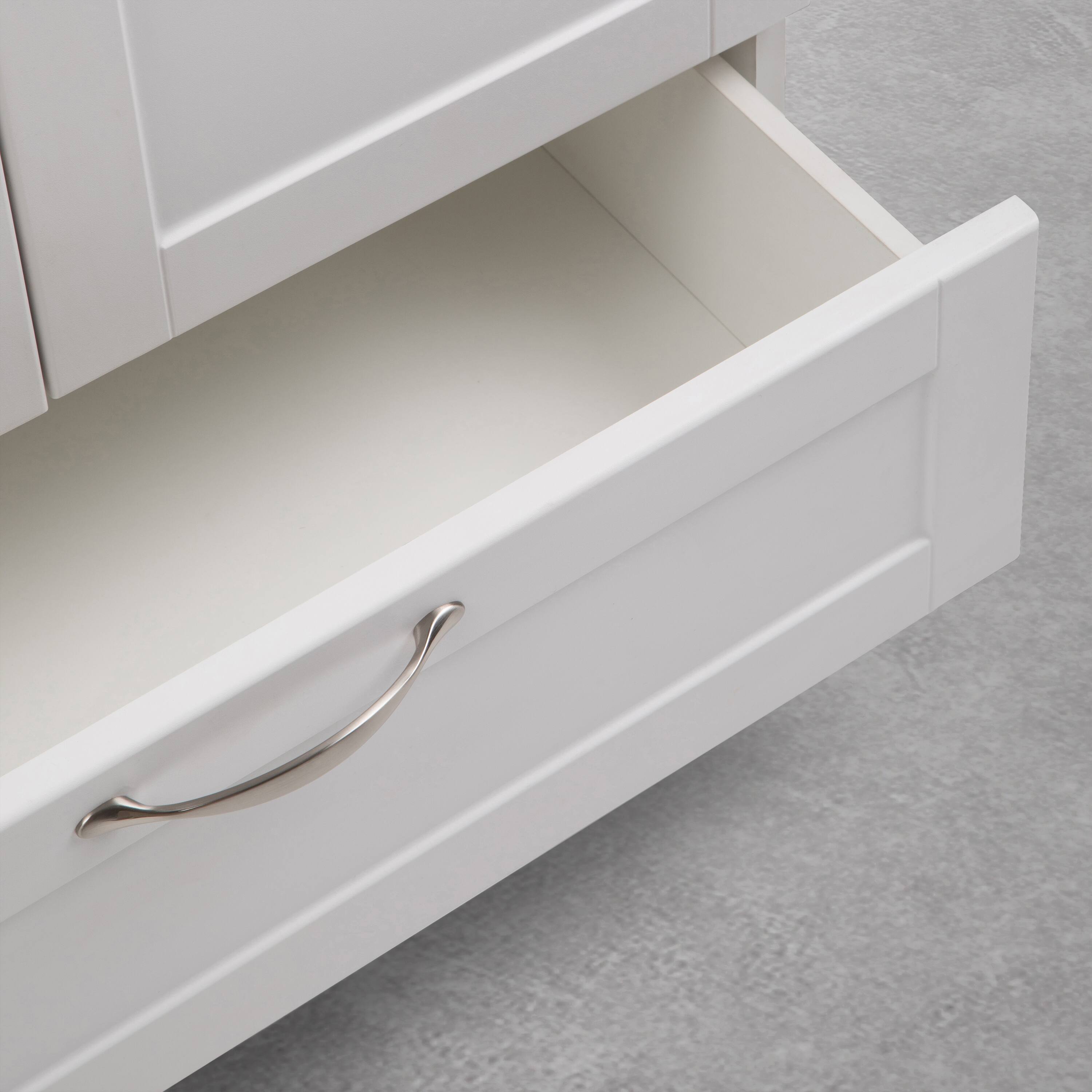 Alt View 3. Simpli Home - Maile 28 inch Wide Utility Sink and Laundry Cabinet, Glacier White Finish - Glacier White.