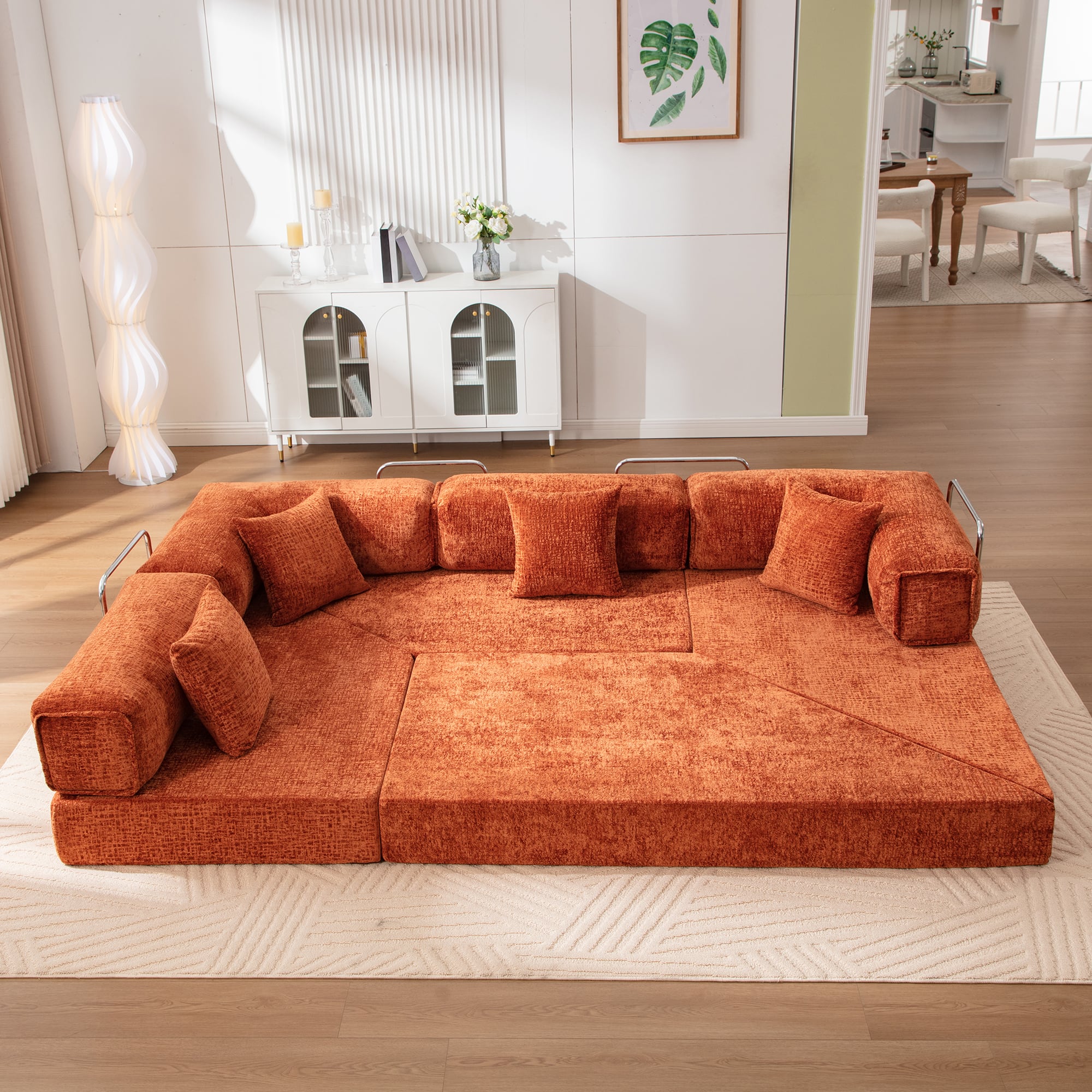 KERDOM Oversized Big Family Sofa Couch, 170 inches Extra Long