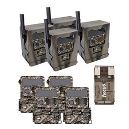 Yellowstone - Y2 Cellular Trail Camera (4 Pack) with Security Box and Card Reader