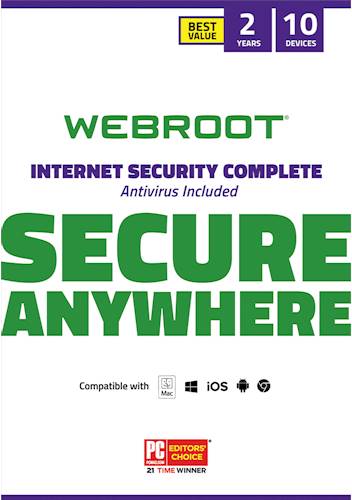 Webroot Complete Internet Security + Antivirus Protection â€“ Software (10 Devices) (1-Year Subscription) - Windows [Digital] was $79.99 now $39.99 (50.0% off)