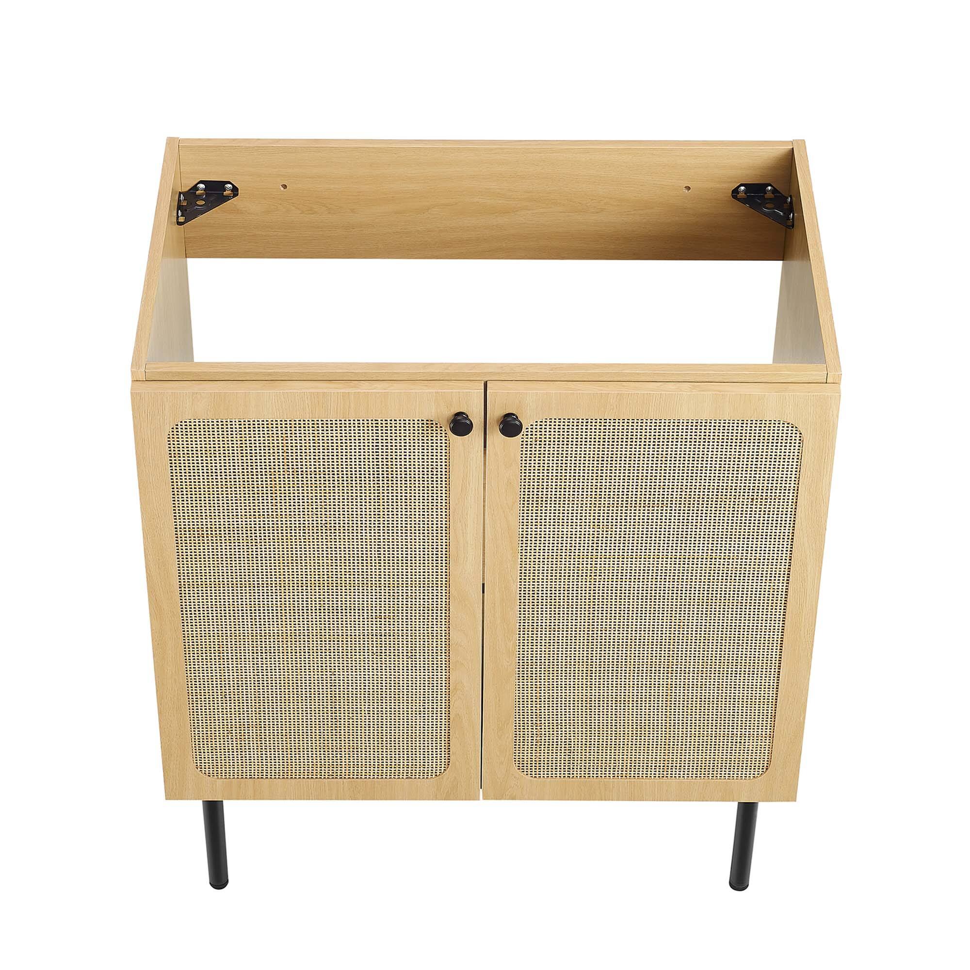 Alt View 8. Modway - Chaucer Bathroom Vanity with Black Basin Included by Modway - Oak Black.