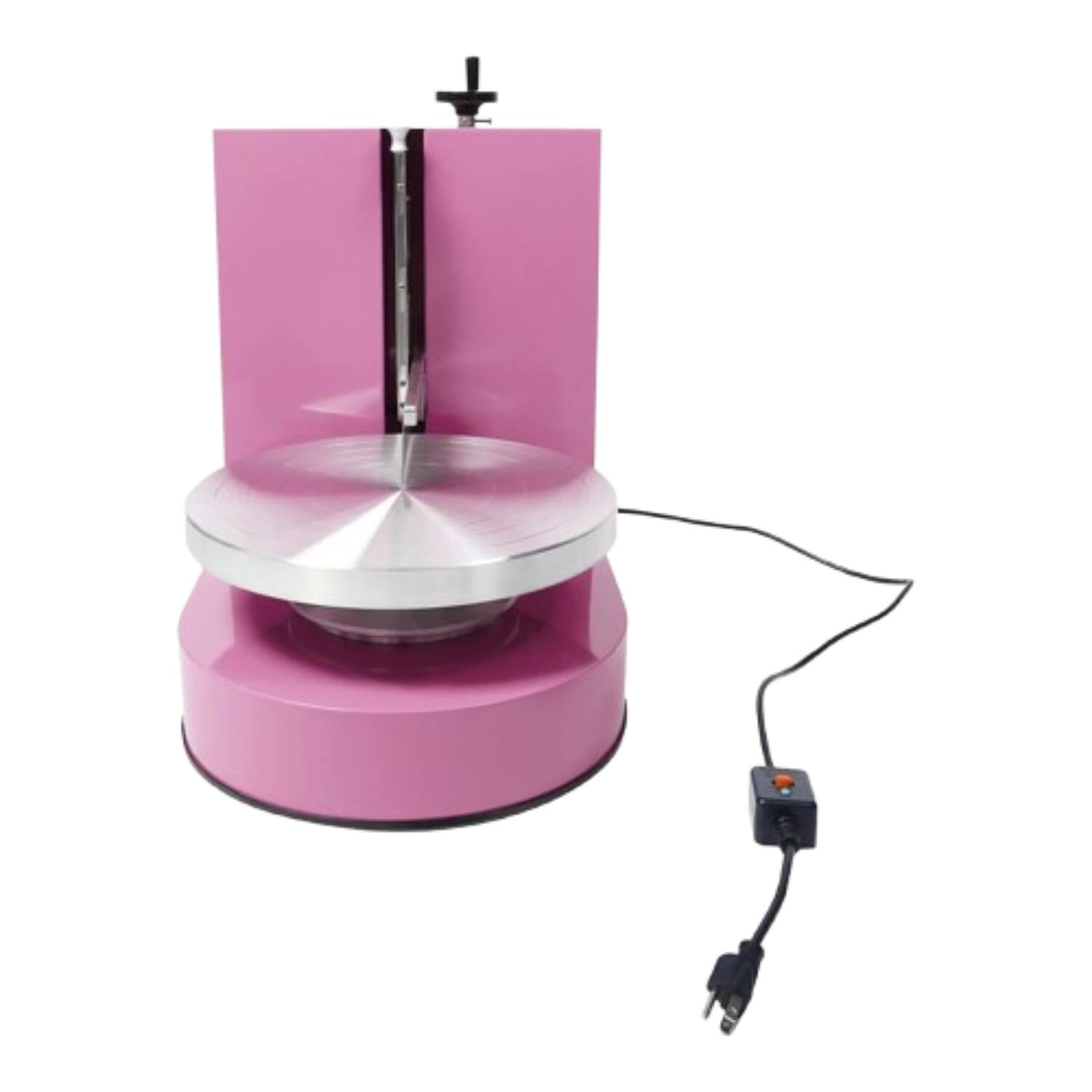 Front. Home Collection - Electric Cake Cream Spreading Machine with LCD Display, 4–12 in Cakes - Pink.