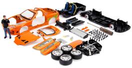 Jada Toys - 1:24 Fast & Furious 1 - Brian's Toyota Supra Build N Collect w/ Brian Figure - Collectibles - Multicolor