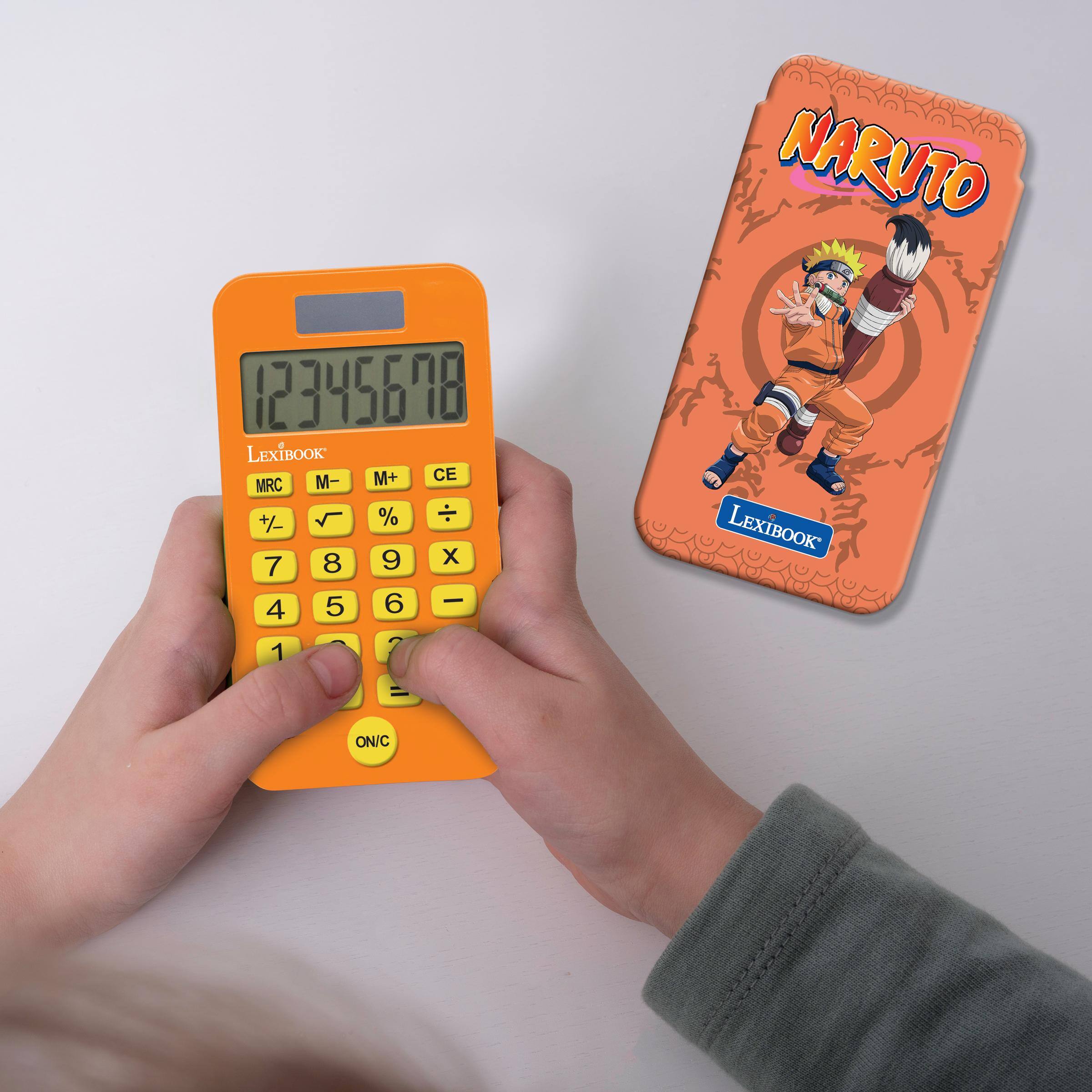 NARUTO  
LEXIBOOK  
12345678  
LEXIBOOK  
MRC M- M+ CE % +/- x 7 8 9 4 5 6 1 2 3 0  
ON/C