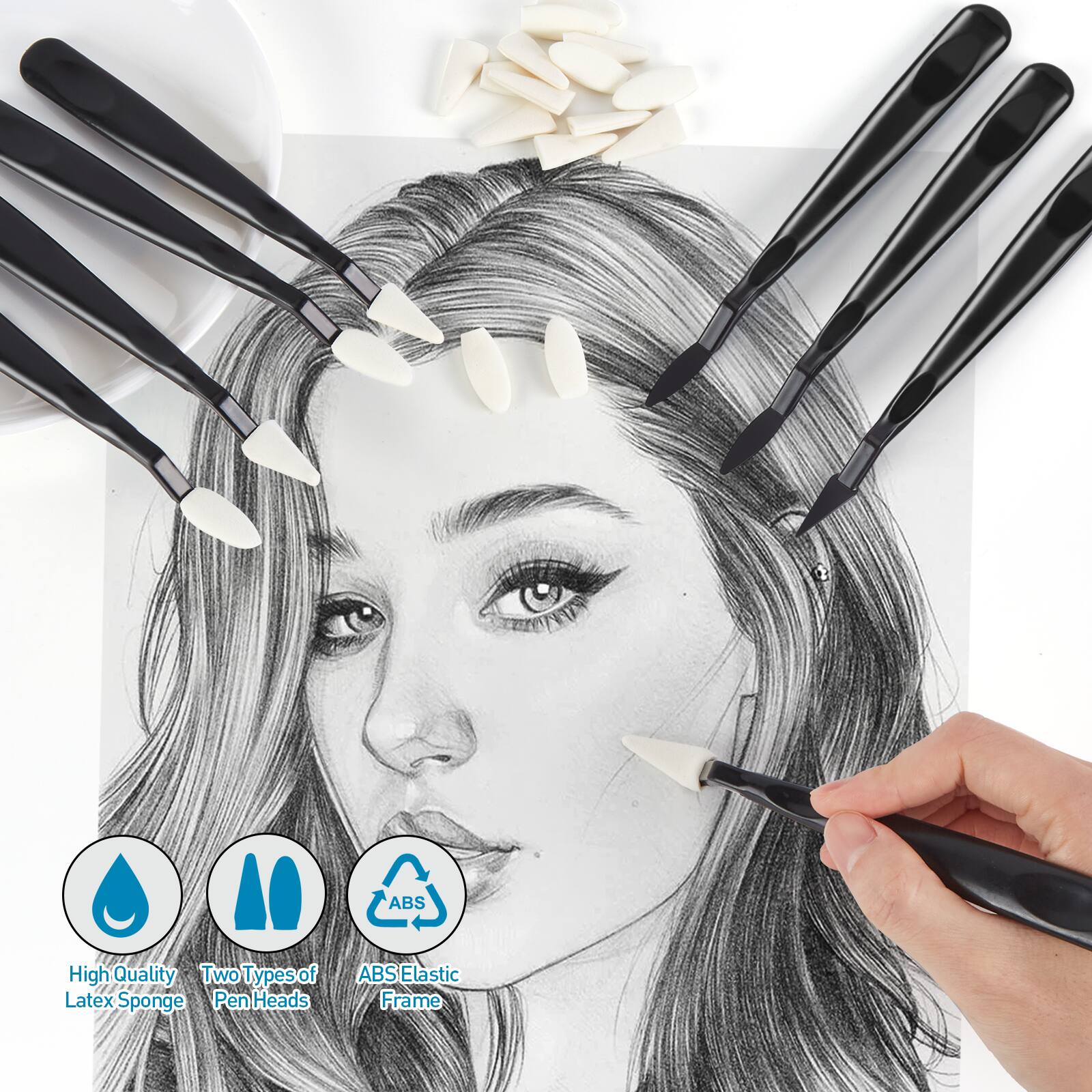 ABS Elastic Frame

High Quality Two Types of Latex Sponge Pen Heads