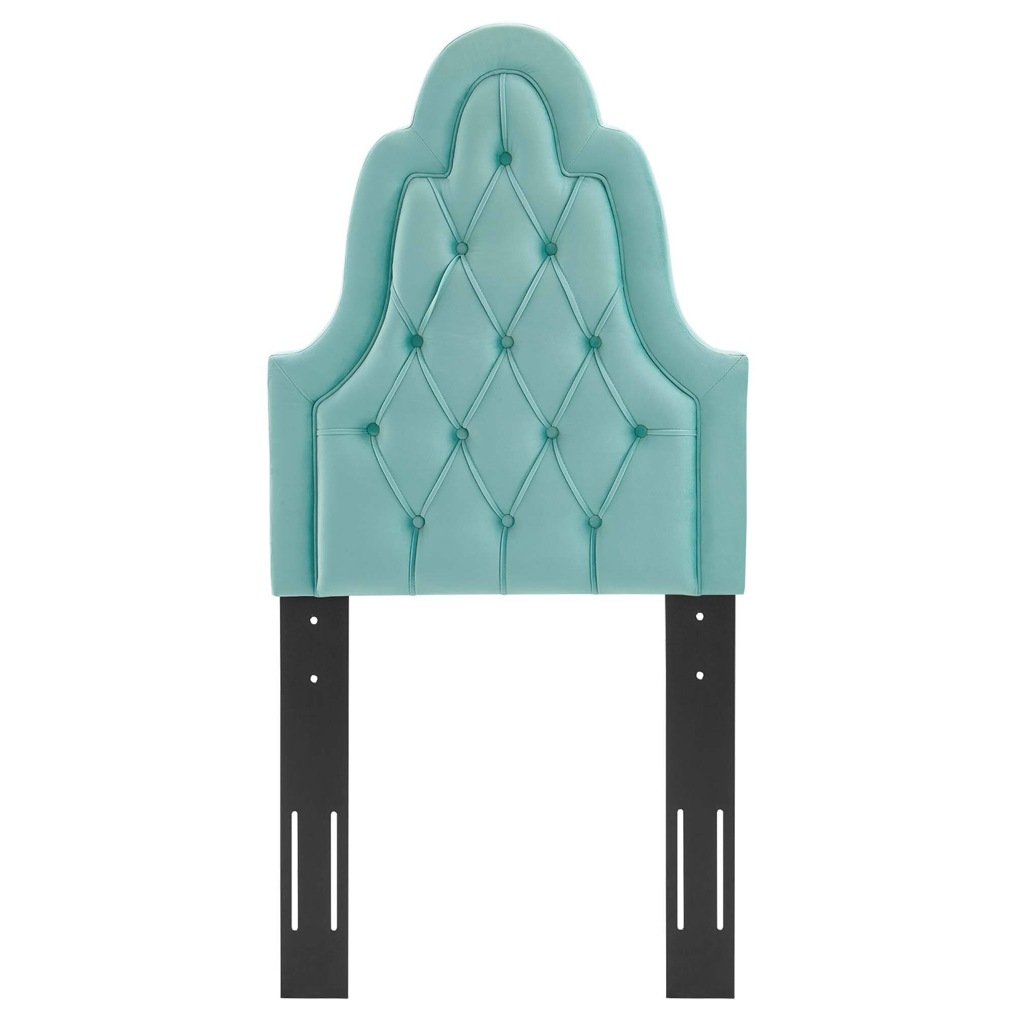 Back. Modway - Augustine Tufted Performance Velvet Twin Headboard by Modway - Mint.