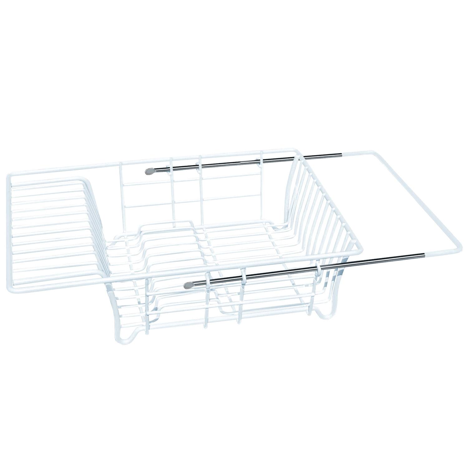 Better Houseware - 1423/w Adjustable Over-the-sink Dish Drainer - White