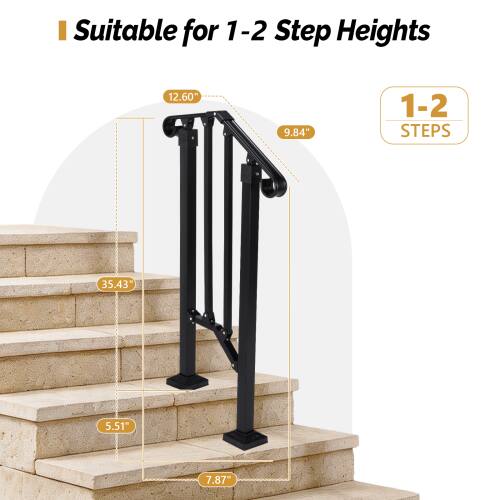 Winado 1PC Handrails Steps Stair Fits 1 2 Steps Hand Rail, Adjustable ...