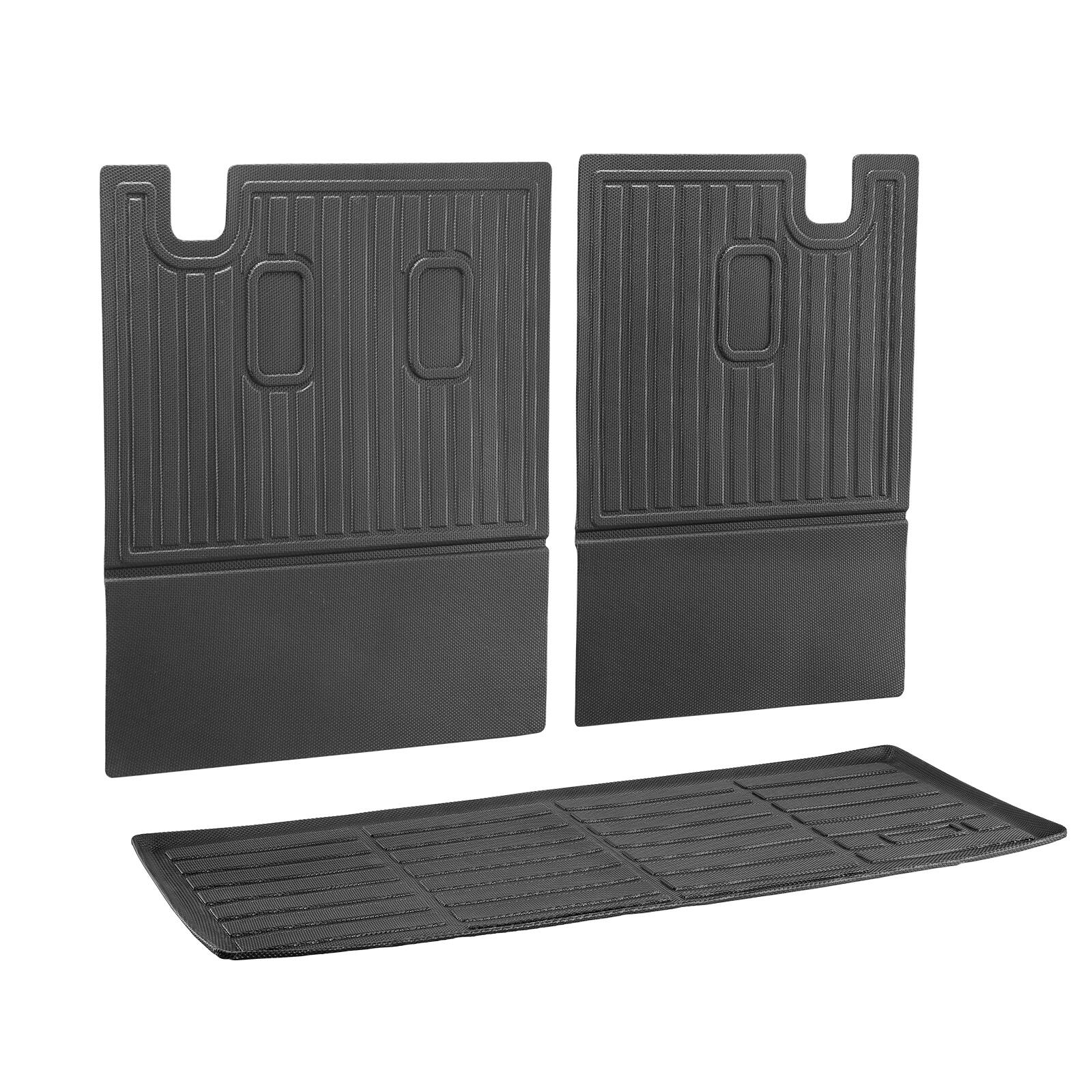 Alt View 5. VEVOR - Cargo Mats Compatible with 2016-2022 & 2023-2024 Honda Pilot, Custom Fit TPE Cargo Liner Set for SUVs - Black.