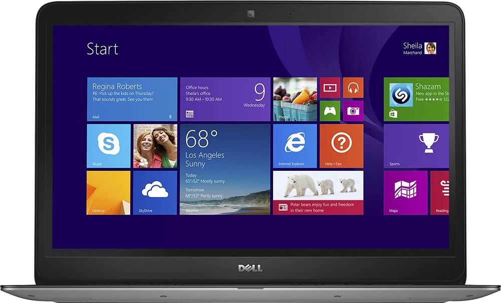 Front. Dell - Geek Squad Certified Refurbished 15.6" Touch-Screen Laptop Intel Core i5 6GB Memory 1TB HDD - Silver.