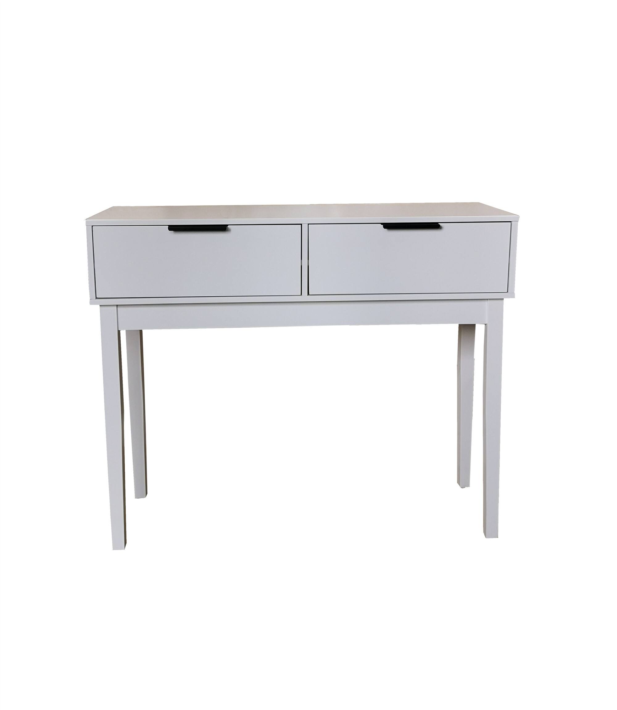 Angle. Kings Brand Furniture - Kings Brand Furniture - Atmore White Wood Console Sofa Table with 2 Storage Drawers - White.
