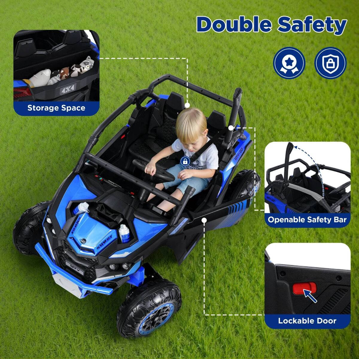 Double Safety  
4X4 Storage Space  
2-5 SWEr suvor  
Openable Safety Bar  
Lockable Door