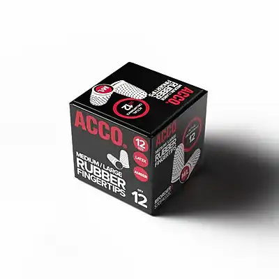 ACCO.
MEDIUM/LARGE RUBBER FINGERTIPS
12
ACCO.
LATEX FINGERTIPS
12
REORDER