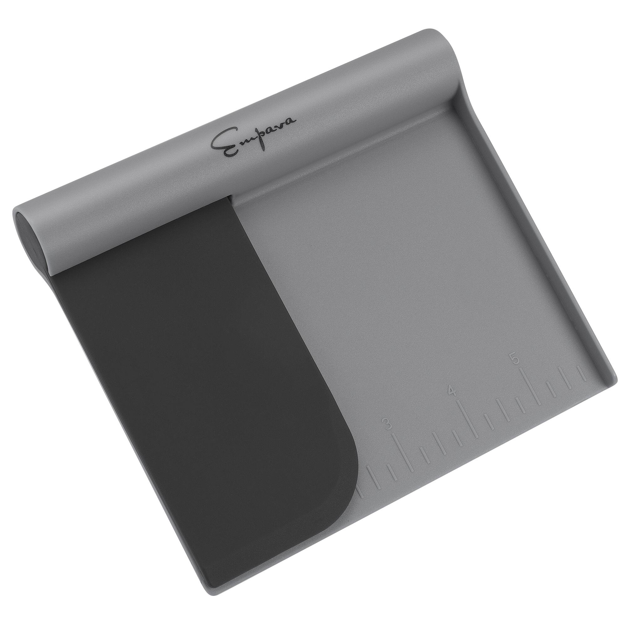 Empava - 6-in Multi-Purpose Bowl Scraper Dough Chopper - Cake, Pizza Cutter - Pastry Bread Separator Scale Knife - Black & Grey
