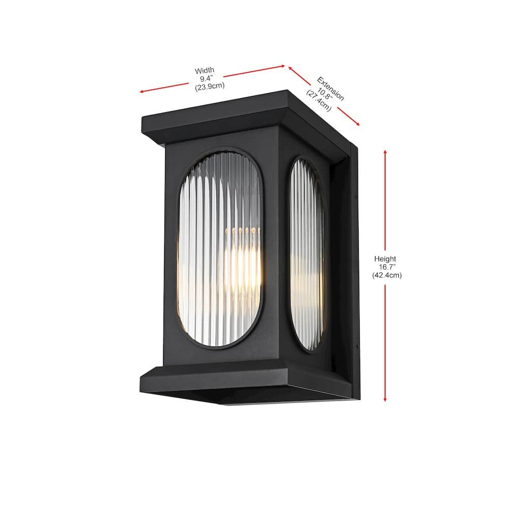 Elegant Lighting - Sevyn 9 Inch Outdoor Wall Sconce In - Black