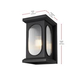 Elegant Lighting - Sevyn 9 Inch Outdoor Wall Sconce In - Black