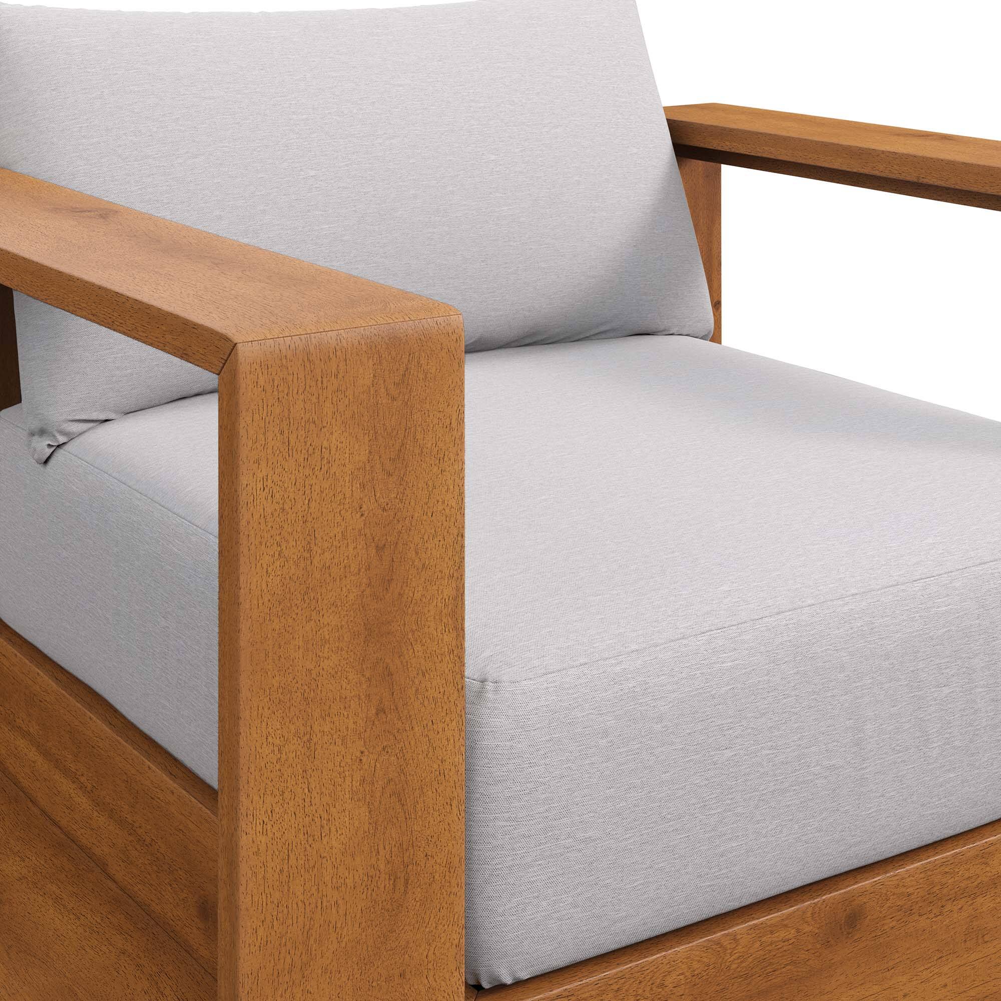 Alt View 7. Modway - Tahoe Outdoor Patio Acacia Wood Chair by Modway - Natural Light Gray.