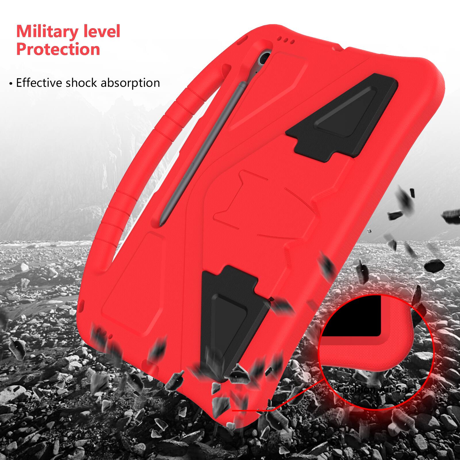 Military level Protection  
Effective shock absorption