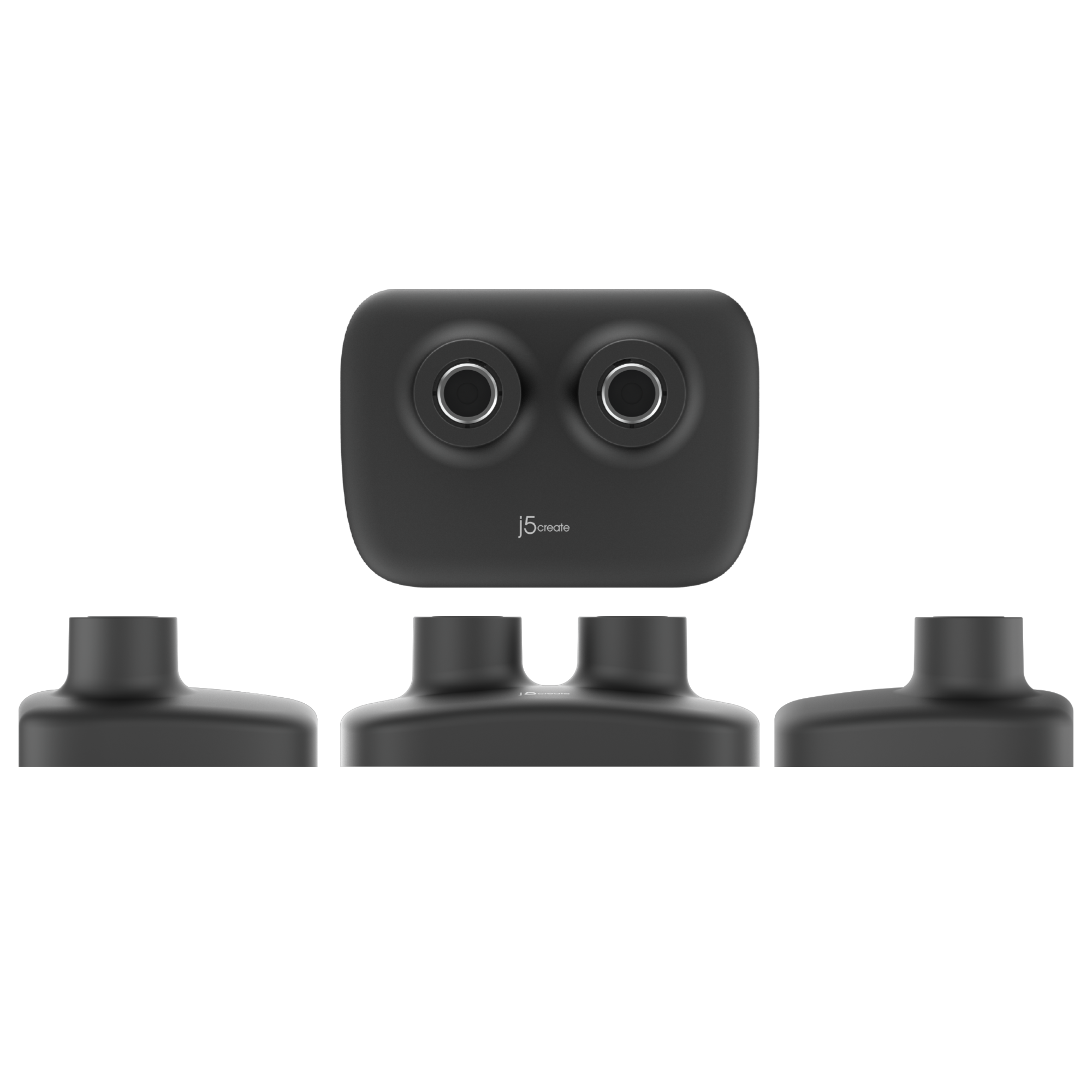 Alt View 2. j5create - Ergonomic Dual Monitor Desk Mount for Most 17” -32”  Monitors - Black.