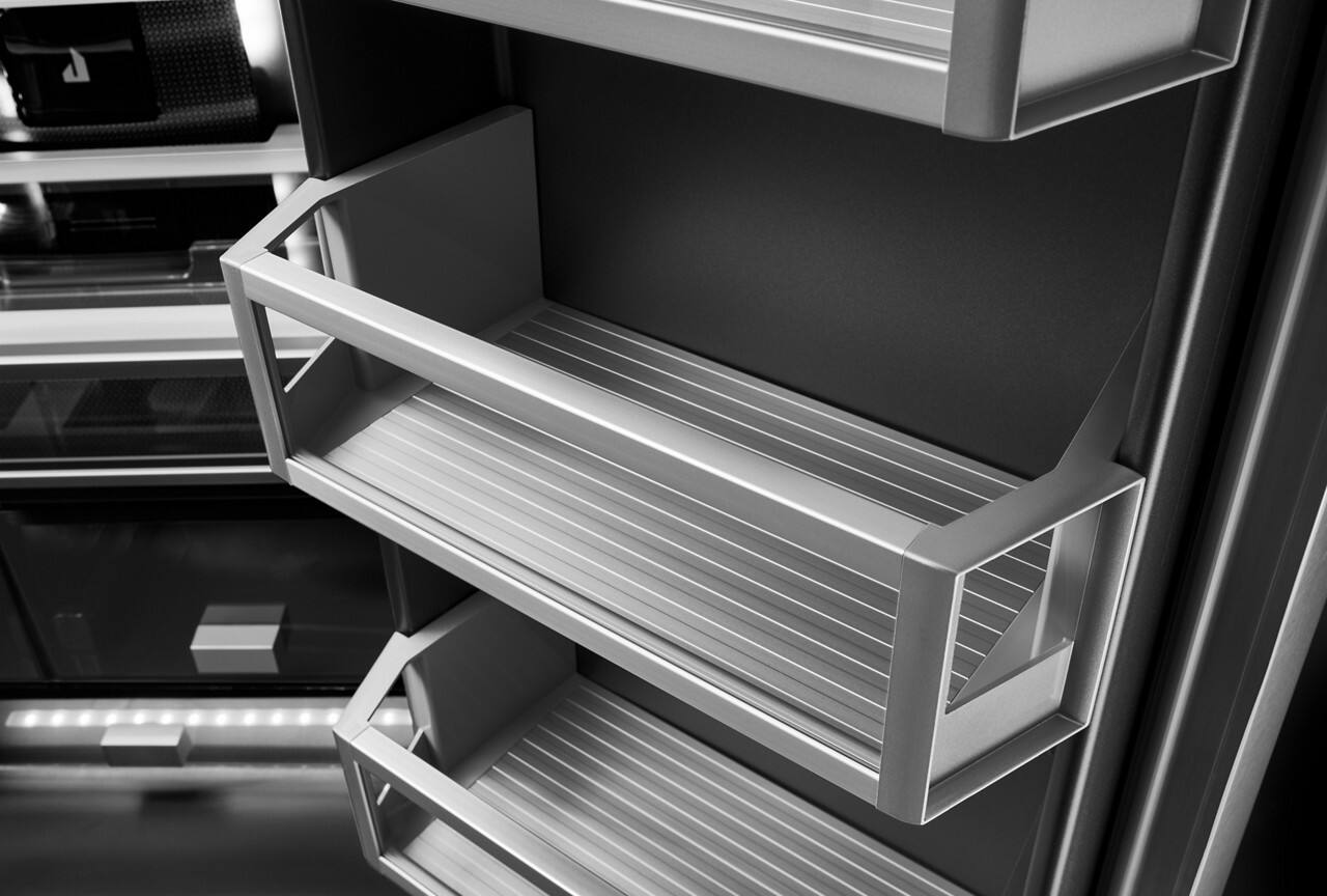 Alt View 12. JennAir - RISE 23.8 Cu. Ft. French Door Counter-Depth Refrigerator - Stainless steel.