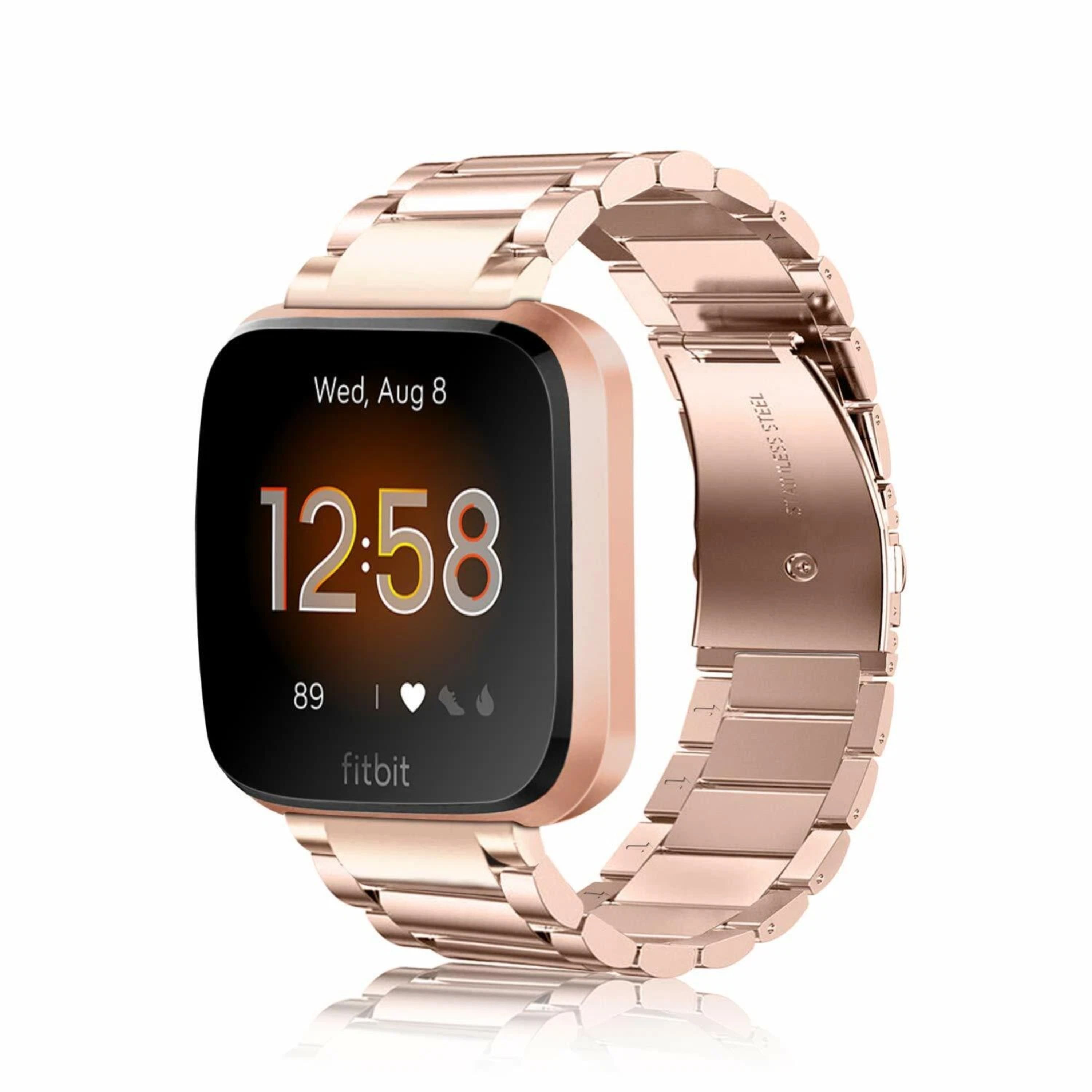 Kitcheniva - Stainless Steel Watch Band For Fitbit Versa 2 - Rose Gold price history on PriceWatchPro