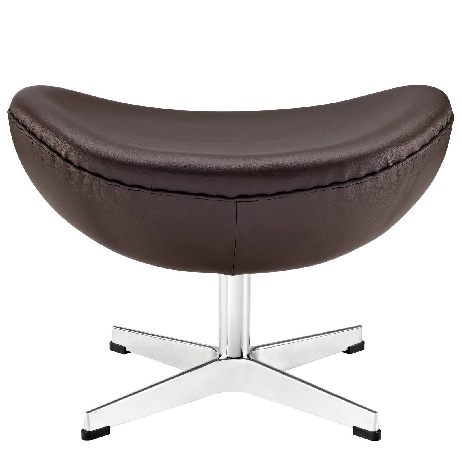 Back. Modway - Glove Leather Ottoman by Modway - EEI-264-BRN.