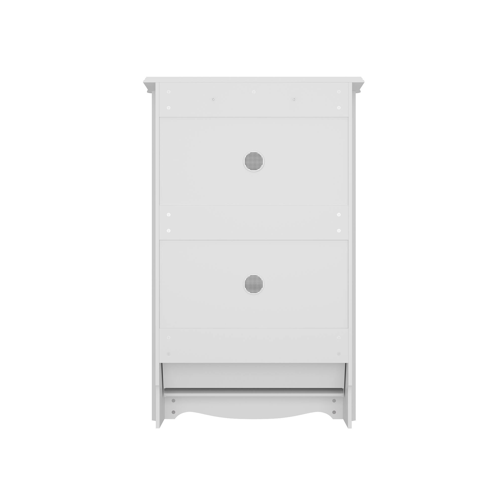 Back. Famapy - Famapy European - Style 3 Flip - Down Drawers Shoe Cabinet - White.