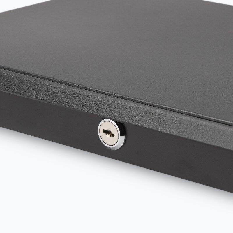 Alt View 6. On Stage Stands - On-Stage Locking Rack Drawer, 1U (RDL1000) - Black.