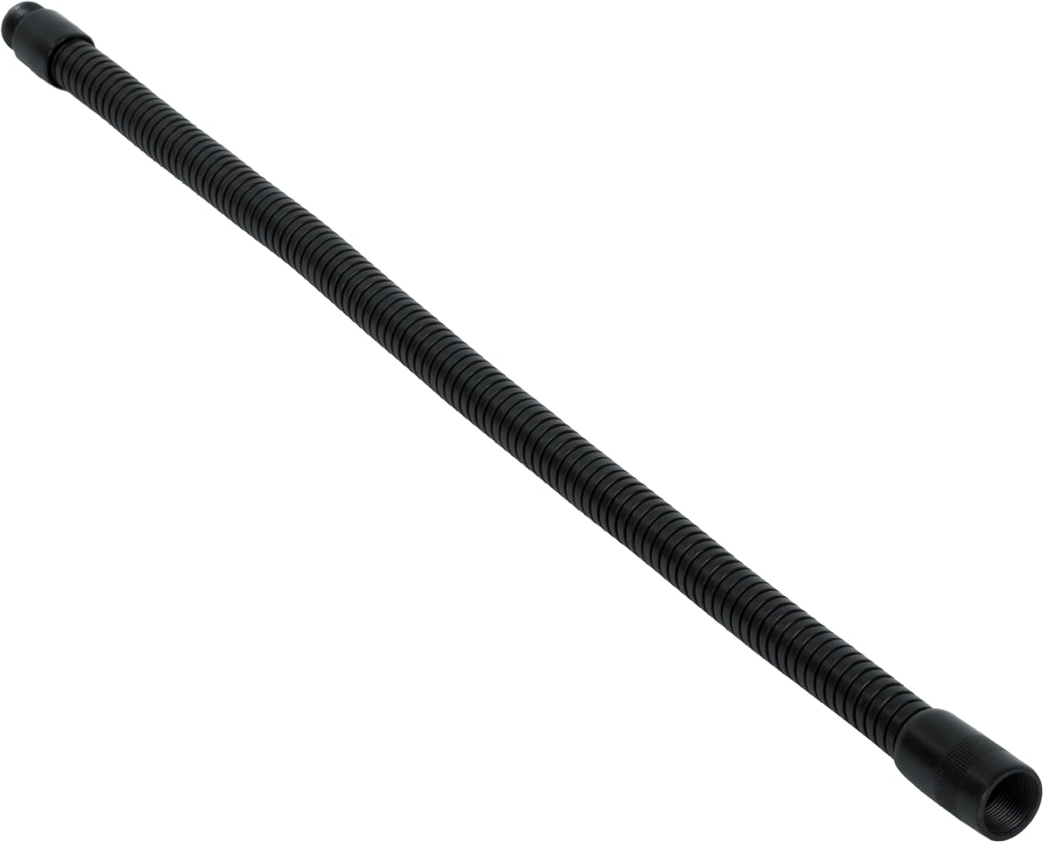 Left. Gator Frameworks - 19-Inch Flexible Solid Steel Microphone Gooseneck with Universal Threaded Ends and Black Finish.