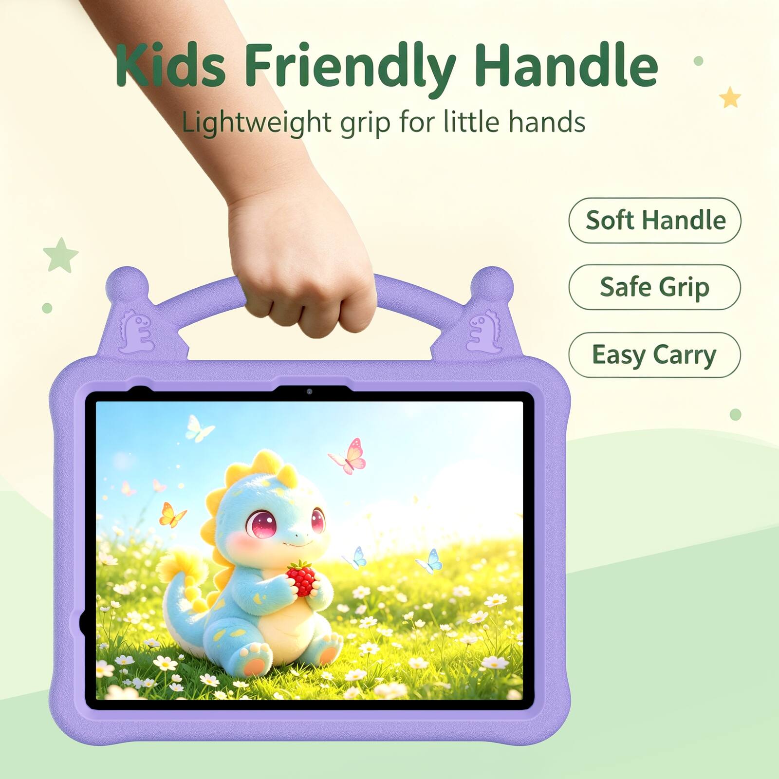 Kids Friendly Handle  
Lightweight grip for little hands  
Soft Handle  
Safe Grip  
Easy Carry